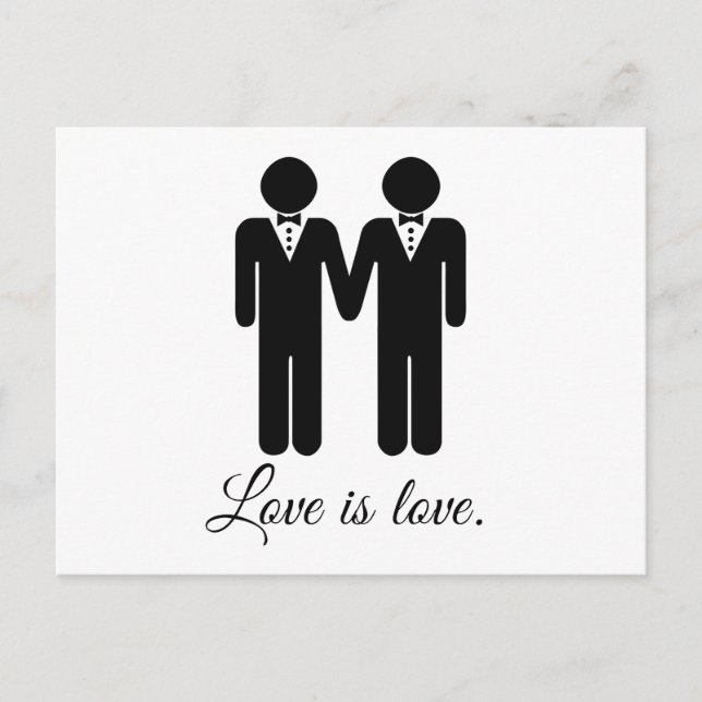 MALE WEDDING LOVE -.png Postcard (Front)