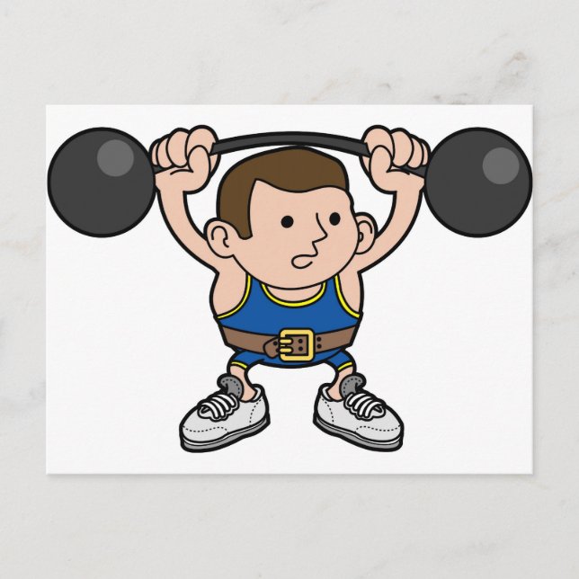 Male weightlifter postcard (Front)