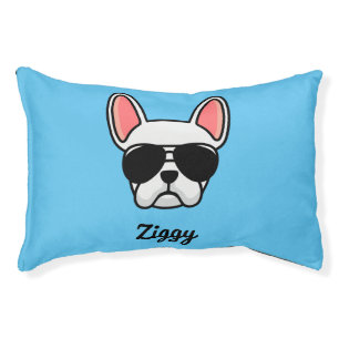 Male White French Bulldog Dog Bed