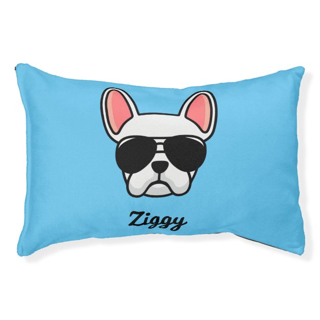 Male White French Bulldog Dog Bed (Front)