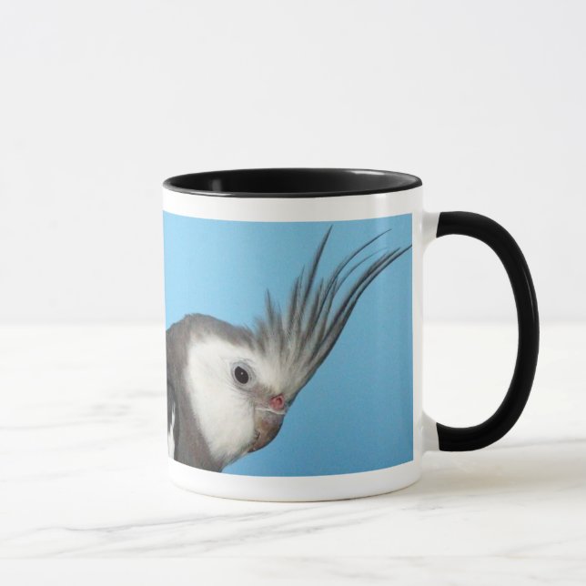 Male Whiteface Cockatiel Mug (Right)