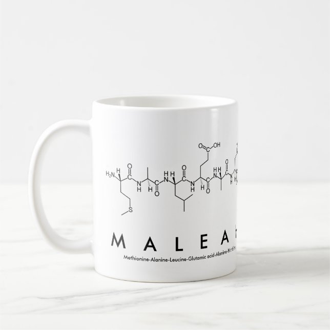 Maleah peptide name mug (Left)