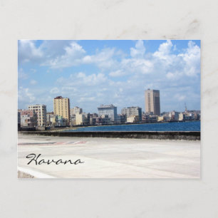 malecon habana harbor postcard