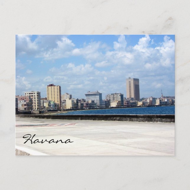 malecon habana harbor postcard (Front)