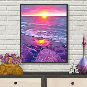 Malecon Sunset 0911 Art Canvas Print