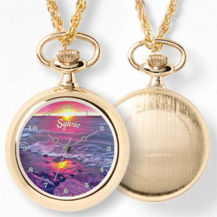 Malecon Sunset 0911 Necklace Watch