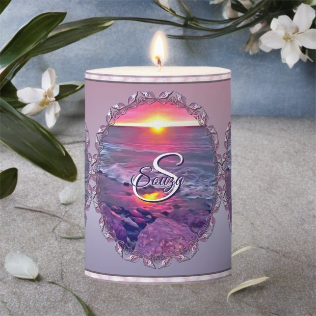 Malecon Sunset 0911 Pillar Candle (Creator Uploaded)