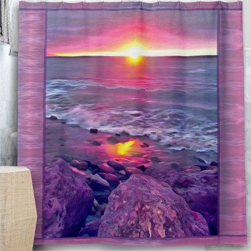 Malecon Sunset 0911 Shower Curtain