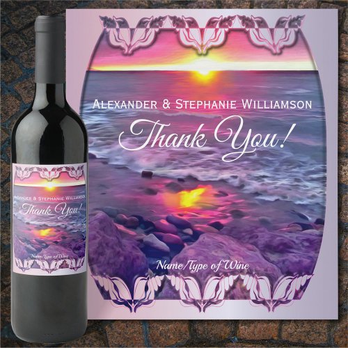 Malecon Sunset 0911 Wine Label