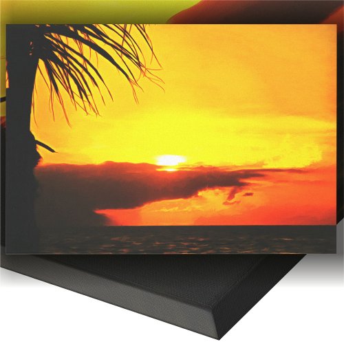 Malecon Sunset 2441 Art Canvas Print
