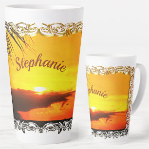 Malecon Sunset 2441 Latte Mug