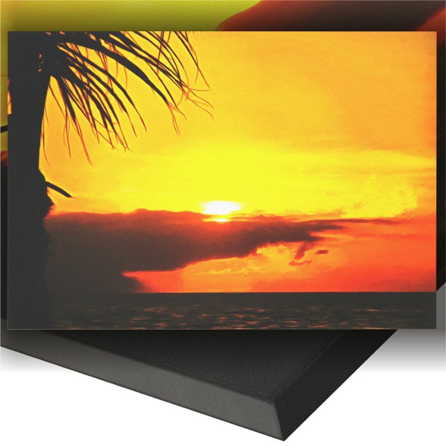 Malecon Sunset 2441 Original Art Canvas Print (Creator Uploaded)