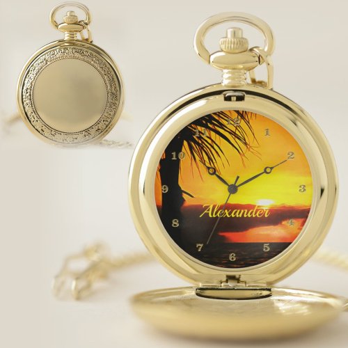 Malecon Sunset 2441 Pocket Watch