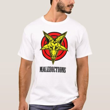 Maledictions Men's White T-shirt by SandmanSlimStore at Zazzle