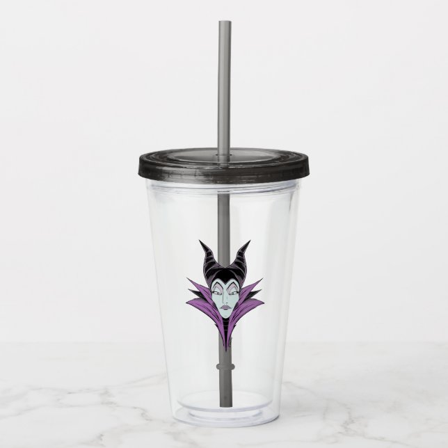 Maleficent | A Dark Face Acrylic Tumbler (Front)