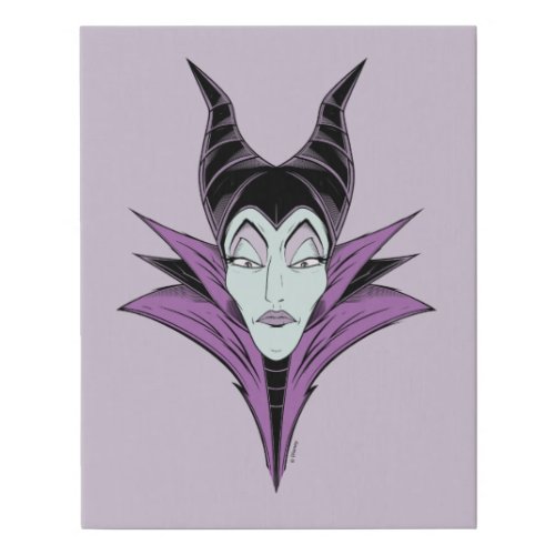 Maleficent  A Dark Face Faux Canvas Print