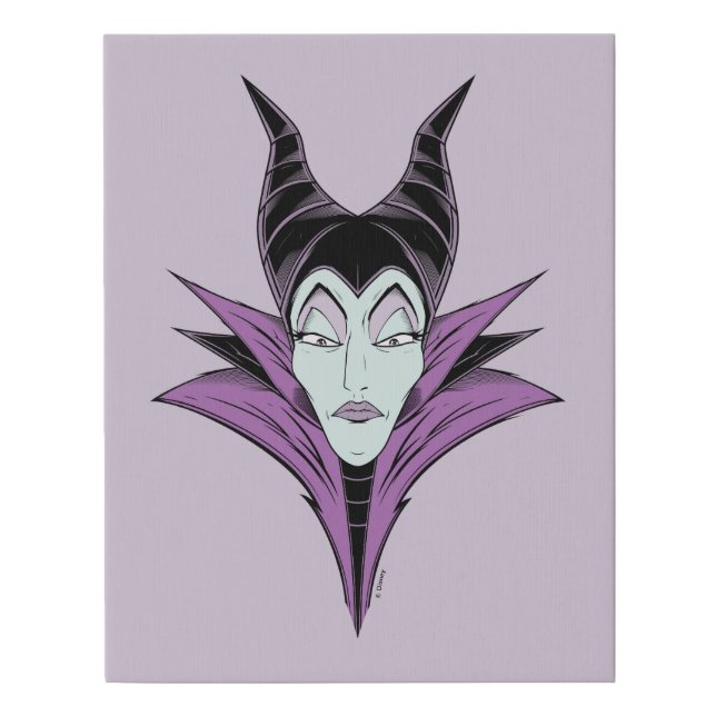 Maleficent | A Dark Face Faux Canvas Print (Front)
