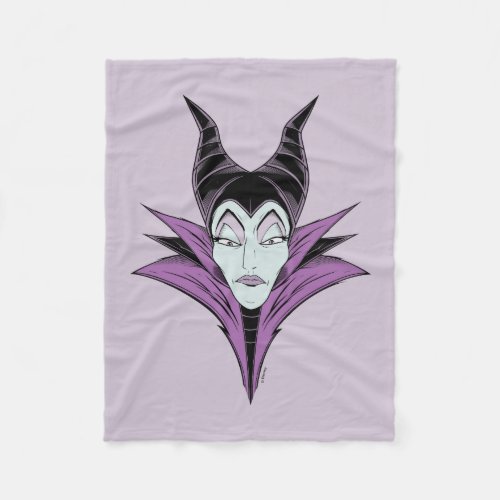 Maleficent  A Dark Face Fleece Blanket