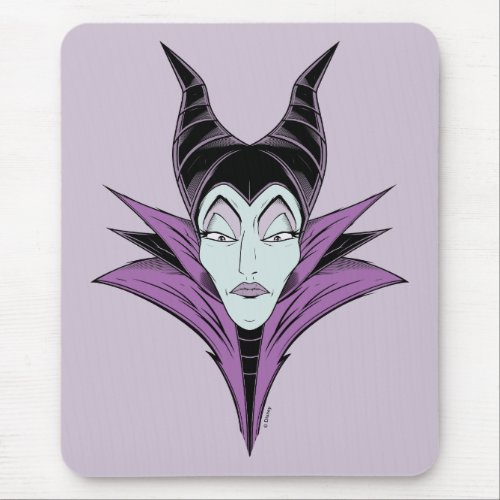 Maleficent  A Dark Face Mouse Pad