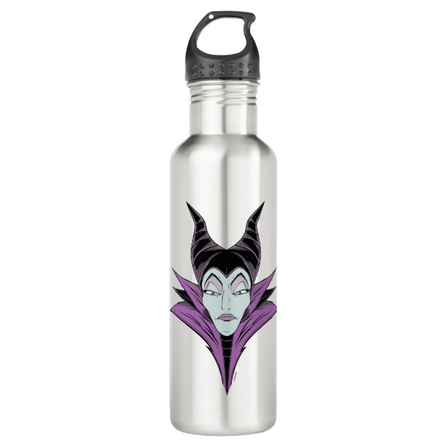 Maleficent | A Dark Face Stainless Steel Water Bottle (Front)