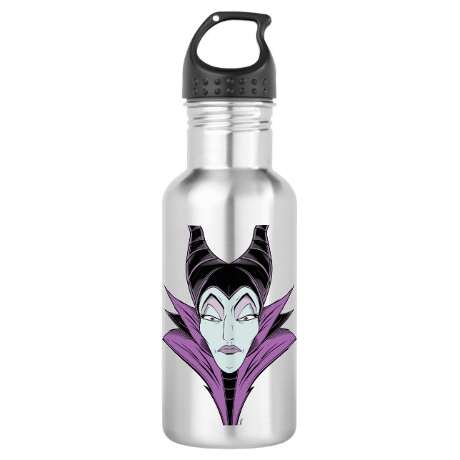 Maleficent | A Dark Face Stainless Steel Water Bottle (Front)