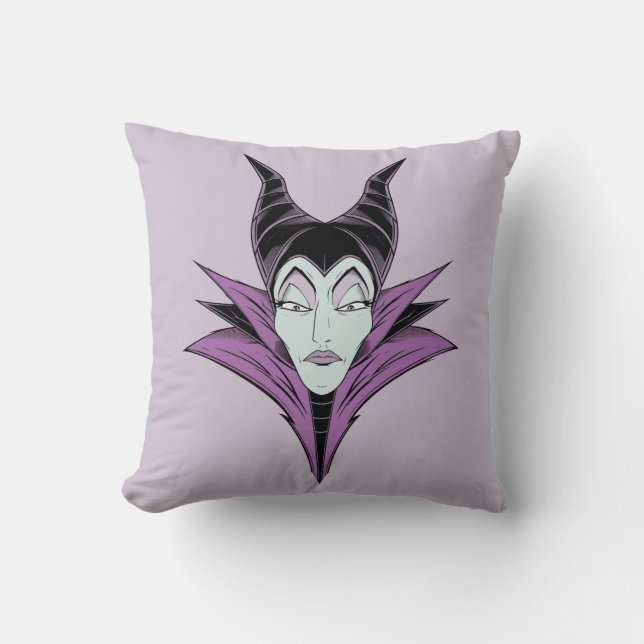 Maleficent | A Dark Face Throw Pillow (Front)