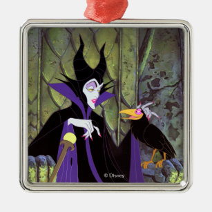 Maleficent   And Diablo Metal Ornament