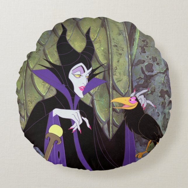 Maleficent | And Diablo Round Pillow (Front)