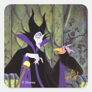 Maleficent And Diablo Square Sticker