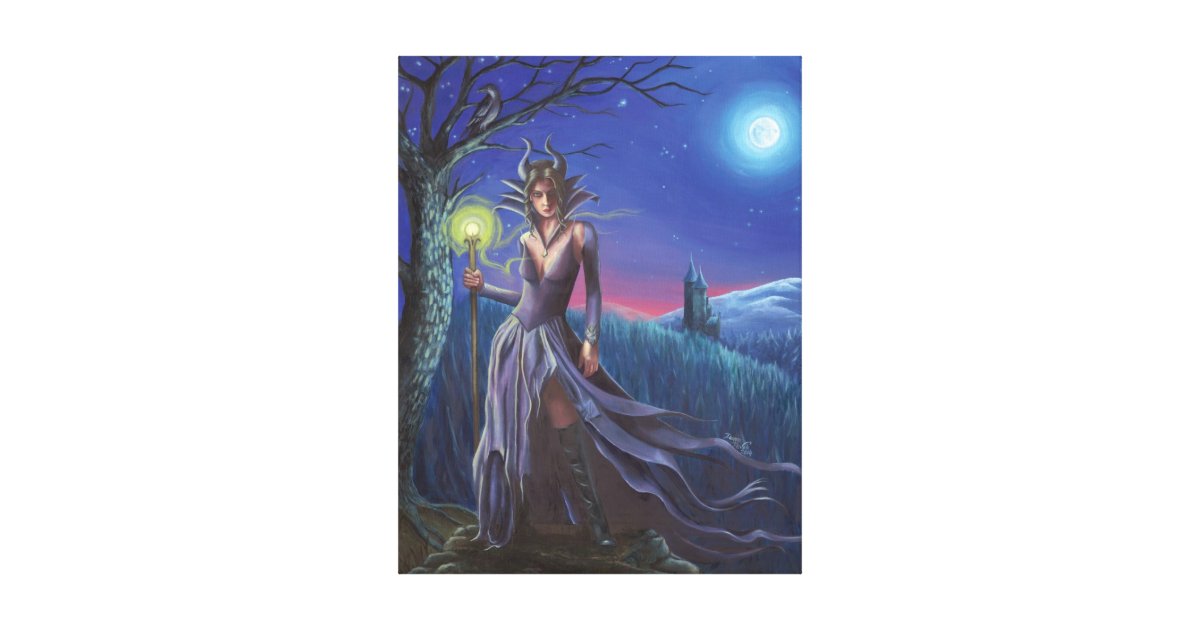 Maleficent Art Canvas Sleeping Beauty Art Villain Zazzle Com