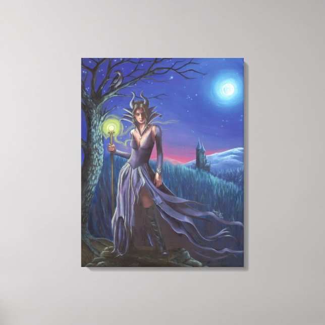 Maleficent Art Canvas Sleeping Beauty Art Villain (Front)