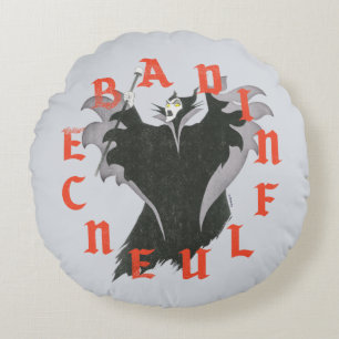 Maleficent Bad Influence Round Pillow