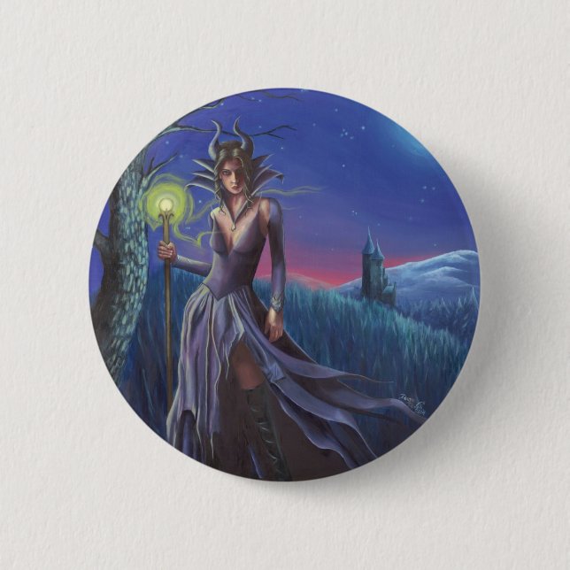 Maleficent Button Sleeping Beauty Button (Front)