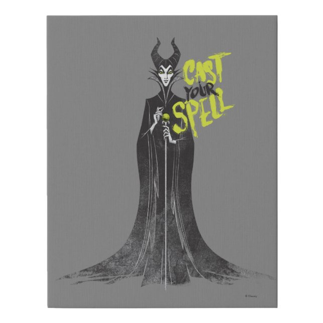 Maleficent | Cast Your Spell Faux Canvas Print (Front)