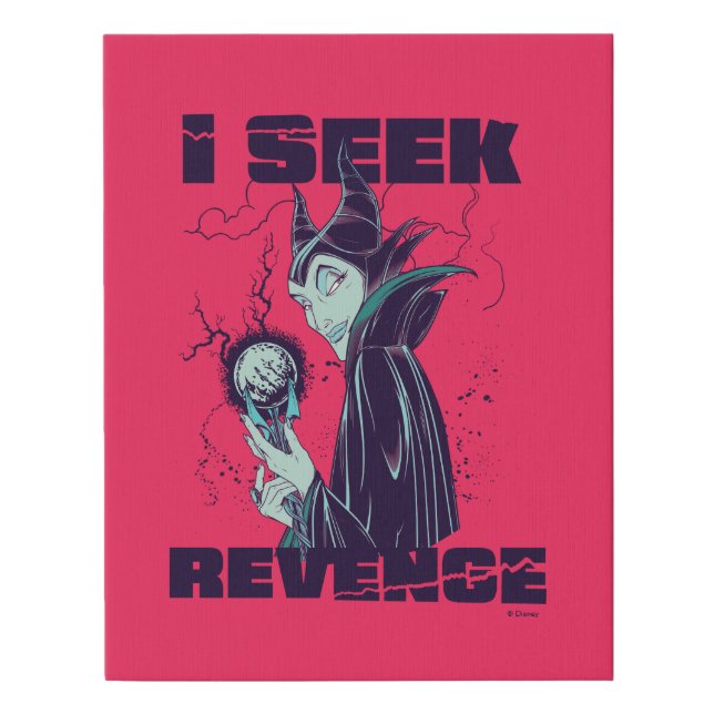 Maleficent | I Seek Revenge Faux Canvas Print (Front)