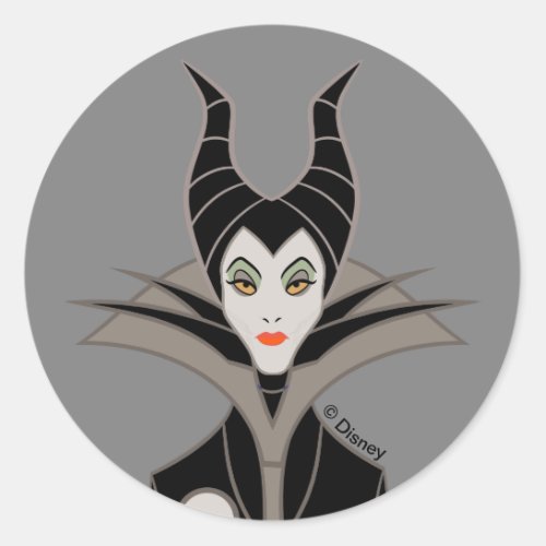 Maleficent  In A Dark Design Classic Round Sticker