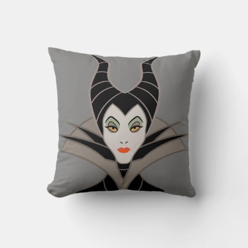 Maleficent  In A Dark Design Throw Pillow