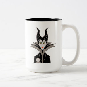 Maleficent In A Dark Design Two-Tone Coffee Mug
