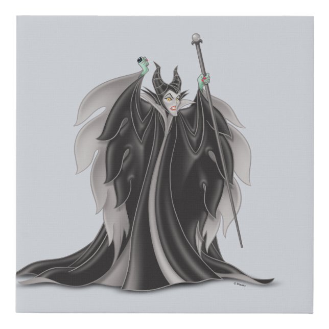 Maleficent | In An Angry Pose Faux Canvas Print (Front)