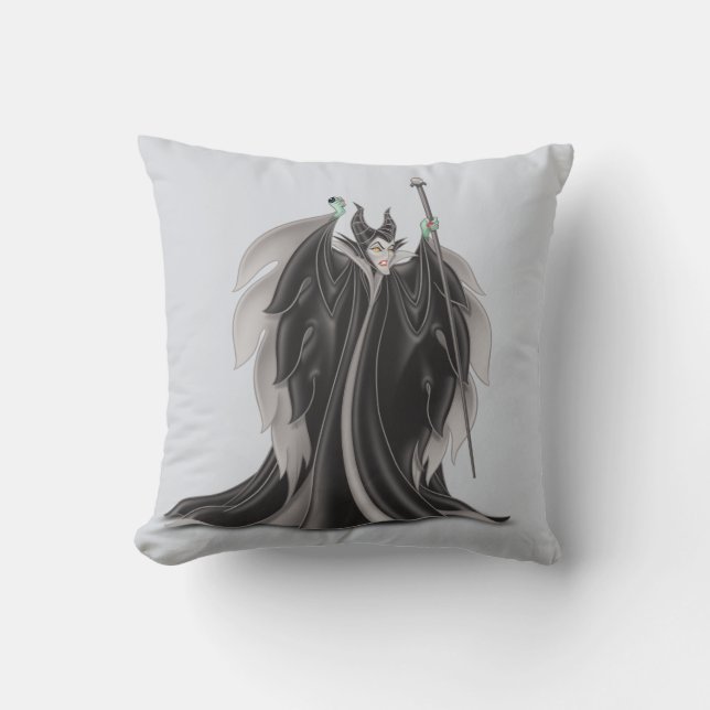 Maleficent | In An Angry Pose Throw Pillow (Front)