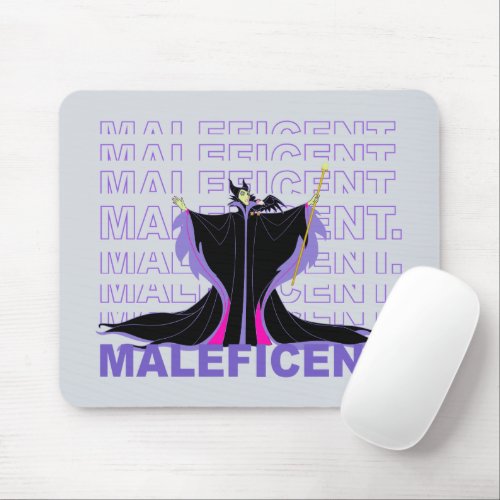 Maleficent  In Purple Text Mouse Pad