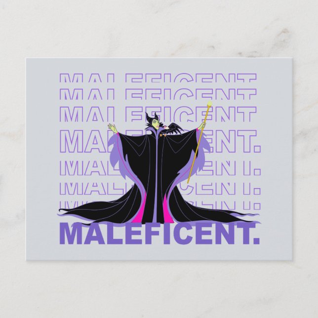 Maleficent | In Purple Text Postcard (Front)