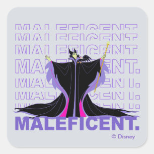 Maleficent In Purple Text Square Sticker
