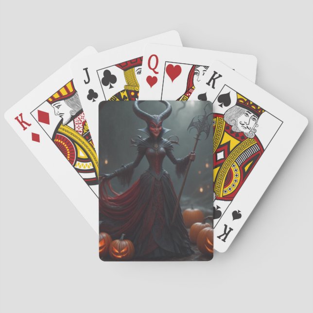 Maleficent inspired playing cards (Back)