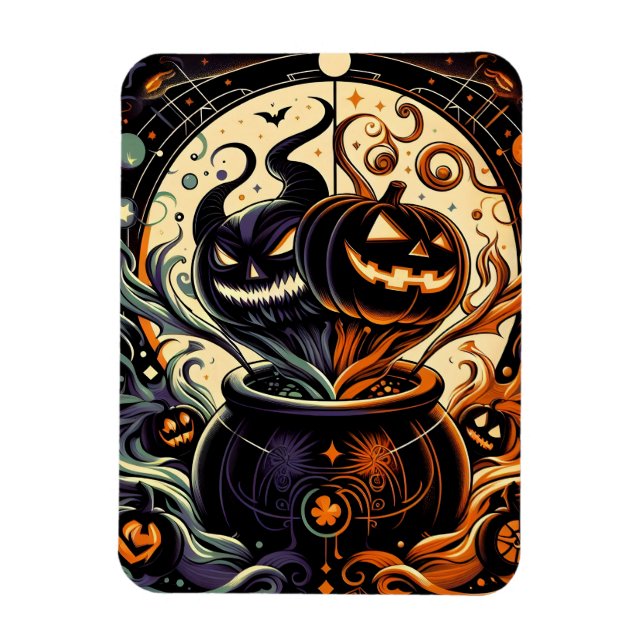 Maleficent Jack O'lantern Flexible Magnet (Vertical)