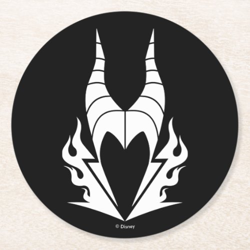 Maleficent Logo Round Paper Coaster