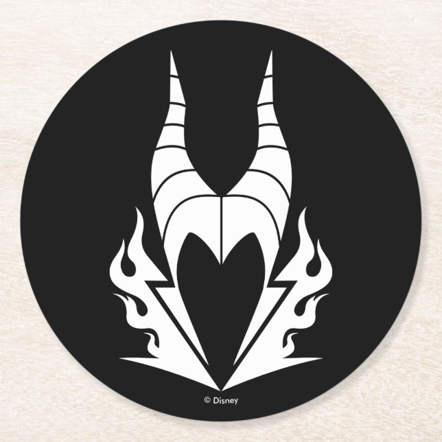 Maleficent Logo Round Paper Coaster (Front)