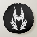 Maleficent Logo Round Pillow<br><div class="desc">This design features the head of the evil Malecient from the Disney animated feature film Sleeping Beauty.</div>