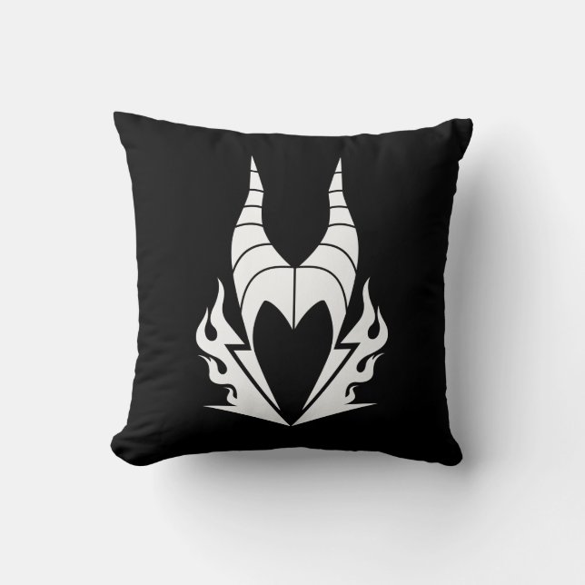 Maleficent Logo Throw Pillow (Front)