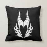 Maleficent Logo Throw Pillow<br><div class="desc">This design features the head of the evil Malecient from the Disney animated feature film Sleeping Beauty.</div>